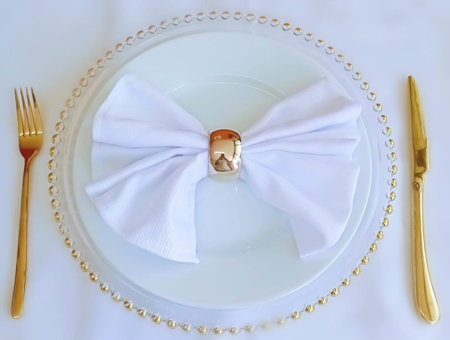 Servilleta de Borlón Madaj Color Blanco (12 unidades) - Imagen 2